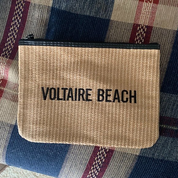 Zadig et Voltaire wicker clutch, “Voltaire Beach” bag - Picture 1 of 1
